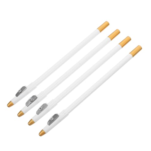 DECORNIJIA 4 Teiliges Set Eyeliner Augenbrauenstift Set Brauenfüller Augenbrauenliner Friseur Bartstift Make Up Anspitzer Bleistift Friseur Augenbrauen Make Up Assistent Make Up Tools Weiß von DECORNIJIA