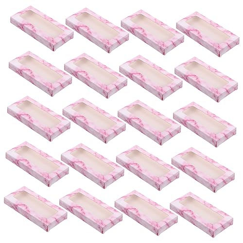 DECORNIJIA 40 Stück Wimpern Box eyelash curler wimpernformer wimpernclip wimpernlockenwickler eye lash curler Wimpernboxen gefälscht leerer wimpernorganisator Wimpernhalter Papier Rosa von DECORNIJIA