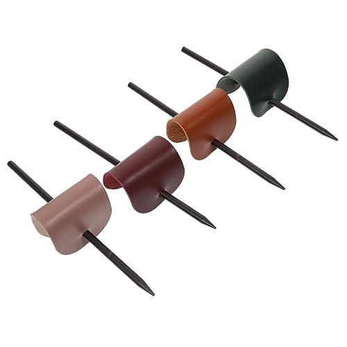 DECORNIJIA 4stücke Holz Haarstab Für Frauen Und Mädchen Leder Slide Haarspange Haar Dutt Stick Pin Als Haarschmuck Für Verschiedene Frisuren von DECORNIJIA