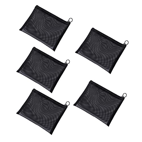 DECORNIJIA 5stücke Teiliges Schwarze Mesh Kosmetiktaschen Tragbare Toilettentaschen Für Reisen Organizer Für Kosmetik Und Persönliche Gegenstände Für Alltag Und Reisen von DECORNIJIA