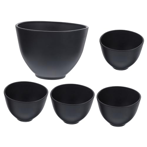 DECORNIJIA 5 Stück Silikon Gesichtsmasken Mischschalen DIY Beauty Rührschüssel für Gesichtsmaske und Haaröl Spa Anwendung Wiederverwendbar Geruchlos von DECORNIJIA