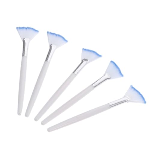 DECORNIJIA 5 Stück Teiliges Gesichtsmaskenpinsel Fächerform Weiche Kunstfaserborsten Gleichmäßiges Auftragen Hautpflege Make up Applikator Für Damen Reise und Zuhause von DECORNIJIA