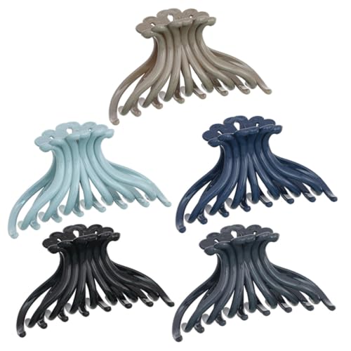 DECORNIJIA 5 Stück Teiliges Haarklammern für Dickes Haar Große Chrysanthemen krallenclips aus Robustem Kunststoff Rutschfest Modisch für Frauen und Vielseitige Frisuren von DECORNIJIA