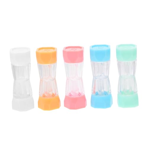 DECORNIJIA 5 Stück Teiliges Kontaktlinsenbehälter Tragbarer Organizer für Brillen und Linsen aus Hochwertigem Langlebig und Auslaufsicher für Unterwegs und Täglichen Gebrauch von DECORNIJIA