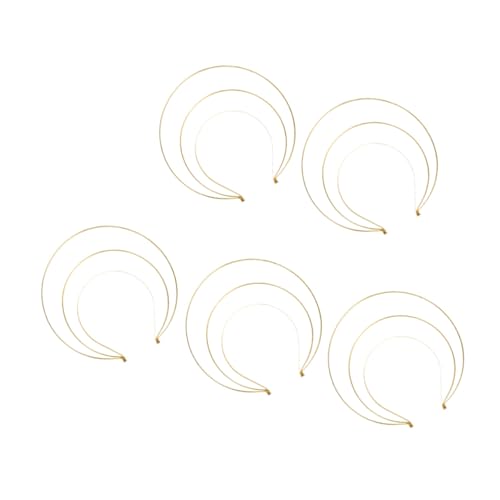 DECORNIJIA 5 Stück Teiliges Metall Drei Lagen Göttinnen Krone Haarreif Robustes Haarband für Cosplay Braut Schmuck Vintage Hochzeits und Party Accessoire von DECORNIJIA