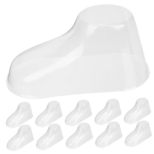 DECORNIJIA 50 Paare Transparente Schuhform Einlagen aus Robustem Kunststoff Langlebige Schuhstützen für Babysocken und Lauflernschuhe Praktische Schuhhalter für Kleinkinderschuhe von DECORNIJIA