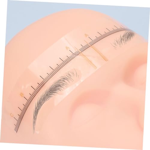 DECORNIJIA 50 Stück Augenbrauen schablonen PVC mit Maßstab Präzises Augenbrauenwerkzeug zum Formen und Messen Einweg sticker für Exakte Augenbrauenkontur Geeignet für Make up und von DECORNIJIA