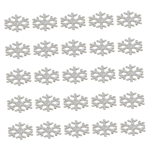 DECORNIJIA 50 Stück DIY Haarklammern Schneeflocken Pailletten Silber Glitzernde Haarspangen Bastelset für Junge Mädchen Haar und Geschenkdekoration von DECORNIJIA