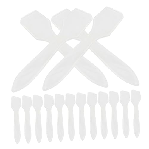 DECORNIJIA 50 Stück Teiliges Transparenter Kosmetik Spatel aus Kunststoff für DIY Cremes und Make Up Hygienisch und Leicht zu Dosieren Beauty Werkzeug für Damen und Mädchen von DECORNIJIA