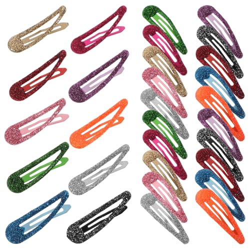 DECORNIJIA 50stücke Pack Metall-haarspangen Mit Druckknöpfen Glitzer-haarspangen Haarschmuck Für Frauen Und Mädchen in Farben von DECORNIJIA
