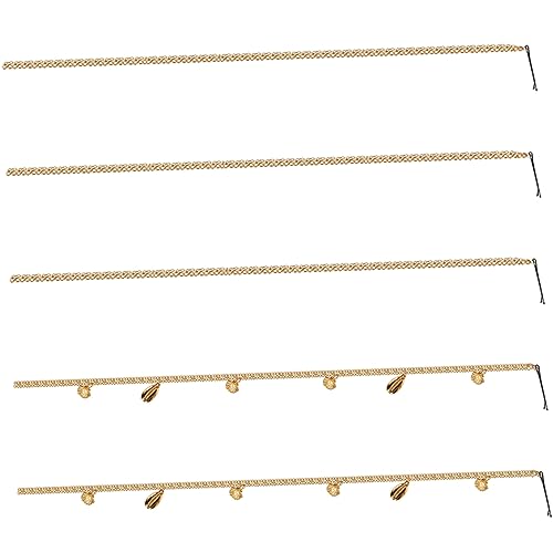 DECORNIJIA 5Stücke Teiliges Goldene Haarklammern Mit Quasten Dekorative Haarverlängerungskette Für Festliche Anlässe Masquerade Und Partys Als Haarschmuck Für Damen von DECORNIJIA