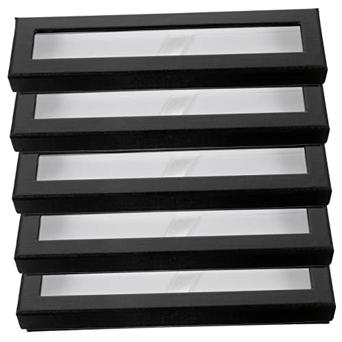 DECORNIJIA 5stücke Teiliges Transparente Stiftbox Mit Fenster Für Kugelschreiber Bleistifte Und Kleine Schreibwaren Praktische Aufbewahrungslösung Für Schule Und Büro von DECORNIJIA