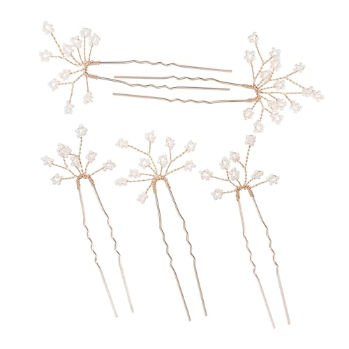 DECORNIJIA 5stücke Haarnadeln Aus Reisperlen Für Brautjungfern Hochzeitshaarschmuck Dekorative Haarclips Haarnadeln Für Frauen Styling-haarspangen Für Hochzeit von DECORNIJIA