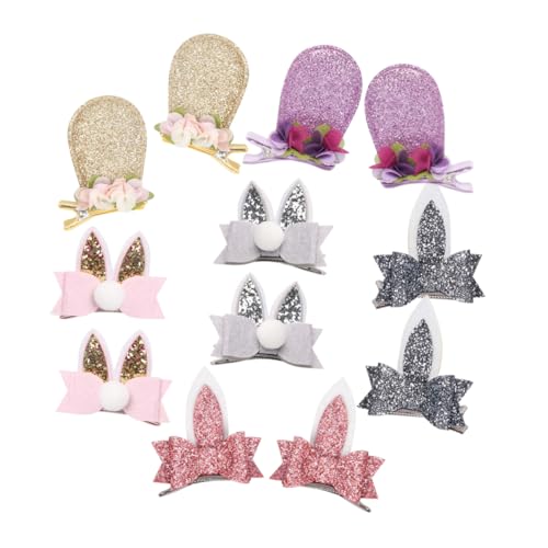 DECORNIJIA 6 Paare Pailletten Kaninchenohren Haarspangen für Mädchen Niedliche Haarschmuck Clips Langlebige Tierohren Haarbarrettes für Partys Hochzeiten und Alltagslook von DECORNIJIA