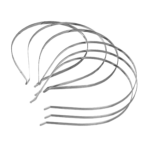 DECORNIJIA 6stücke Haarreif Aus Metall in Silber Für Frauen Einfacher Haarreif Als Diy-frischereif Haarschmuck Für Mädchen Und Frauen Schlichtes Design Für Alltag Und Partys von DECORNIJIA