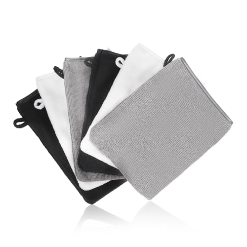 DECORNIJIA 6 Stück Peelinghandschuhe Superfiner Faser Wiederverwendbare Duschhandschuhe mit Schlaufe zum Aufhängen Sanftes Körperpeeling Waschbar für Damen und Familie von DECORNIJIA