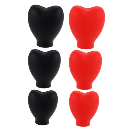 DECORNIJIA 6 Stück Silikon Make Up Pinsel Schutzabdeckungen Staubdicht für Kosmetikpinsel Praktischer Organizer Rot und Schwarz Verlängert die Ihrer Pinsel von DECORNIJIA