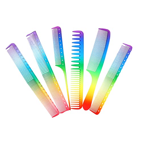 DECORNIJIA 6 Stück Teiliges Bunter Leichter Haarkämme aus Hautfreundlichem Kunststoff Multifunktional und Wasserfest mit Glatten Zähnen zum Schmerzfreien Entwirren für Frauen und Mädchen im von DECORNIJIA