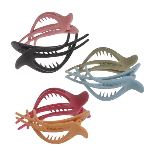DECORNIJIA 6 Stück Teiliges Große Französische Haarklammern Mattiert für Frauen und Mädchen Starke Haftung Robustes Design Geeignet für Feines und Dickes Haar Haarkrallenclips für Alltag und von DECORNIJIA