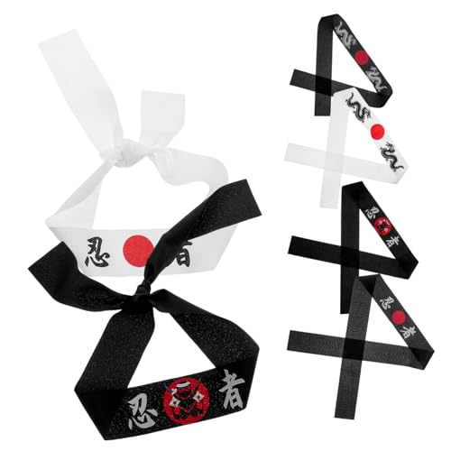 DECORNIJIA 6stücke Japanische Stirnbänder Samurai Stirnband Koch Bandana Für Karate Sport Kochen Kostümzubehör von DECORNIJIA