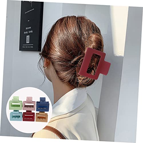 DECORNIJIA 6 Stück Teiliges Set Große Haarklammern Mattierte Ponytail Clips Langlebige Rutschfeste Haarspangen für Damen und Mädchen Sechs Farben von DECORNIJIA