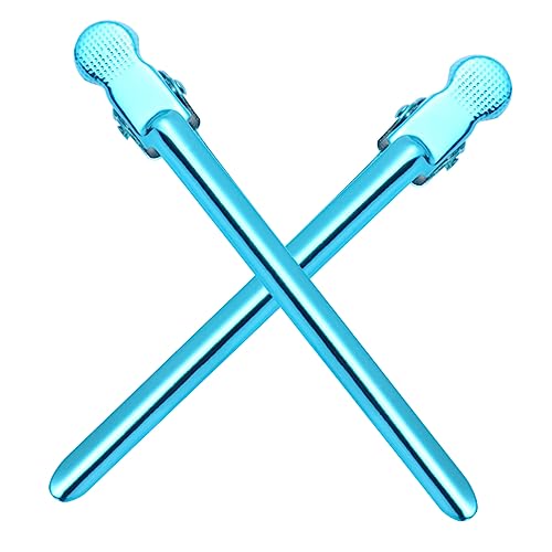 DECORNIJIA 6 Stück Teiliges Set Metall Haarklammern Haarschneide Clips Haarstyling Partition Clips Friseurbedarf Salon Haartrenner für Frauen Blau von DECORNIJIA