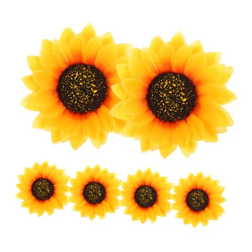 DECORNIJIA 6 Stück Teiliges Sonnenblumen Haarklammern aus Langlebigem Material Stilvolle Blüten haarspangen mit Starkem Halt Modische Haar accessoires für Frauen und Mädchen bei Party Alltag von DECORNIJIA