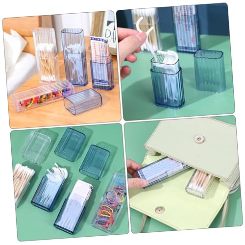 DECORNIJIA 6 Stück Teiliges Tragbares Transparentes Aufbewahrungsbox Wattestäbchen und Kleine Gegenstände Kompakte Organizer Boxen für Reise und Alltag Dekorative Kleine Swab Carrier in Blau DECORNIJIA 6 Stück Teiliges Tragbares Transparentes Aufbewahrungsbox Wattestäbchen und Kleine Gegenstände Kompakte Organizer Boxen für Reise und Alltag Dekorative Kleine Swab Carrier in Blau von DECORNIJIA