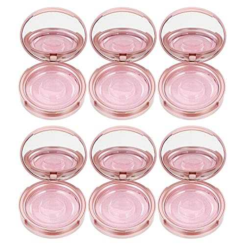 DECORNIJIA 6stücke Rundes Wimpernetui Wimpernbox Wimpernhalter Organizer Behälter Mit Spiegel Für Künstliche Wimpern Lagerung von DECORNIJIA