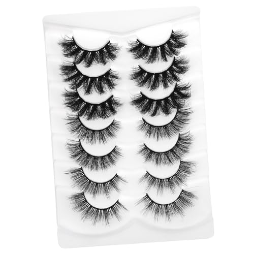 DECORNIJIA 7 Paare Natürliche Falsche Wimpern Leicht Weich Realistisch Aussehende Wimpernverlängerung Komfortable Makeup Wimpern für Frauen Mädchen Verschiedene Anlässe von DECORNIJIA