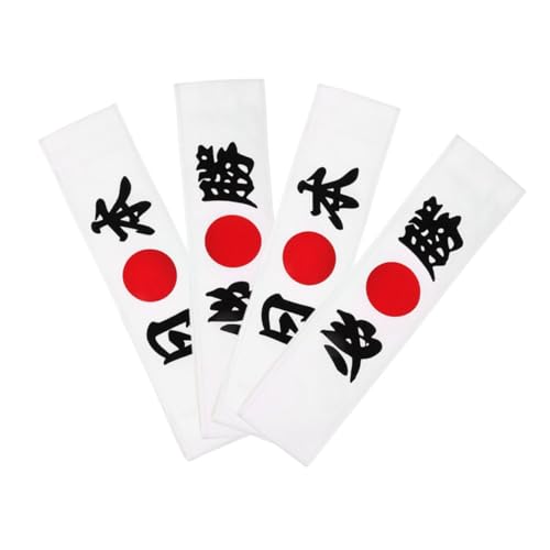 DECORNIJIA 8 Stück Japanisches Ninja Stirnband Teiliges mit Atmungsaktivem und Einzigartigem Druck Schweißabsorbierend und Vielseitig Einsetzbar als Samurai Kopfbedeckung und Küchenzubehör von DECORNIJIA