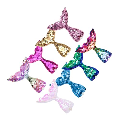 DECORNIJIA 8 Stück Meerjungfrauenschwanz Haarspangen Für Mädchen Pailletten Haarspangen Dekorative Haarschmuck Für Kinder Mit Entenschnabelverschluss von DECORNIJIA