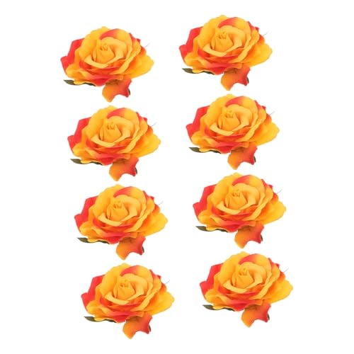 DECORNIJIA 8 Stück Rosafarbene Haarspange Braut Als Dekoration Stifte Brautaccessoires Hochzeitsdekorationen Rosa Anstecknadel Kleid Haarschmuck Für Die Braut Brautzubehör Plüschstoffe Orange von DECORNIJIA