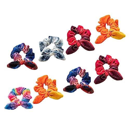 DECORNIJIA 8stücke Elastische Haargummis Haarbrötchenmacherhalter Entzückende Mädchen Haargummis Haarbandknoten von DECORNIJIA