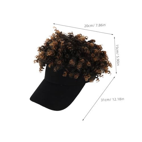 DECORNIJIA Afro-lockenperückenhut Für Damen Und Mädchen Leichter Hut Mit Kurzem Lockigem Kunsthaar Und Kappendekor Für Partys Festivals Und Täglichen Gebrauch von DECORNIJIA