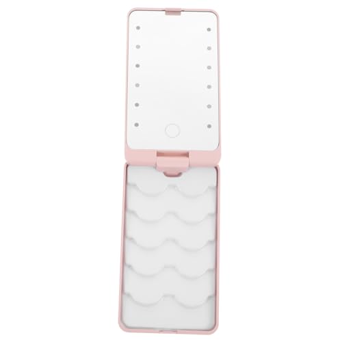 DECORNIJIA Eyelash Organizer Box Mit Spiegel Wimpern Aufbewahrungsbox Mit Licht Für Perfektes Makeup Für Kosmetikerinnen Und Beauty-liebhaberinnen von DECORNIJIA