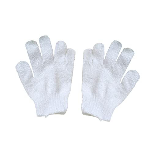 DECORNIJIA Bade Peeling Handschuhe für Körperpeeling – 1 Paar Fünf Finger Einheitsgröße für Männer und Frauen Wiederverwendbar Leicht zu Reinigen von DECORNIJIA