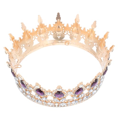 DECORNIJIA Barocke Hochzeitskrone mit Tropfen Strasssteinen für Damen und Mädchen Diadem für Besondere Anlässe Leicht und Bequem für Hochzeiten Geburtstagsfeiern und Partys von DECORNIJIA