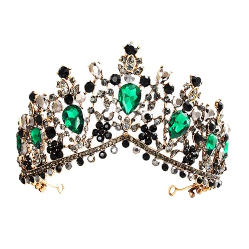 DECORNIJIA Barockstil Vintage Brautkrone mit Strass Langlebige Leichter Haarschmuck für Hochzeit Geburtstag Feier Diadem für Damen Einfach zu Tragen und Festhaltend von DECORNIJIA