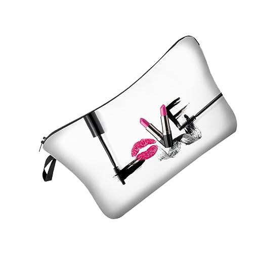 DECORNIJIA Bedruckte Kosmetiktasche aus Polyester mit Wasserabweisender Oberfläche Leicht und Kompakt Vielseitiger Make Up Organizer für Damen und Reisen Praktische Schminktasche mit von DECORNIJIA