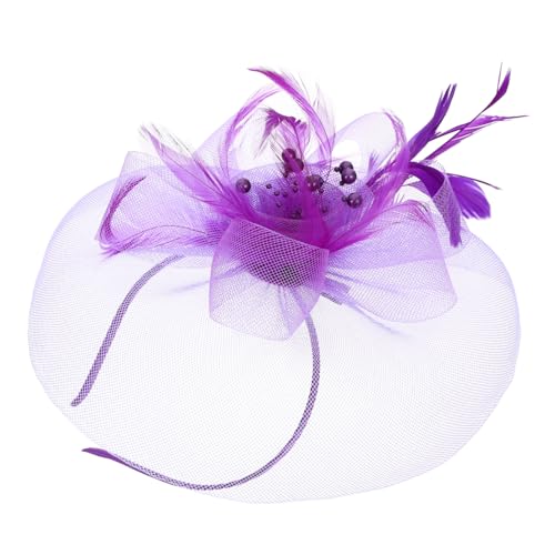 DECORNIJIA Fascinator Hut Mit Netz Und Feder Vintage-stil Haarschmuck Für Teeparty Und Hochzeiten Elegantes Haar-accessoire Für Damen Für Besondere Anlässe Und Fotografie von DECORNIJIA