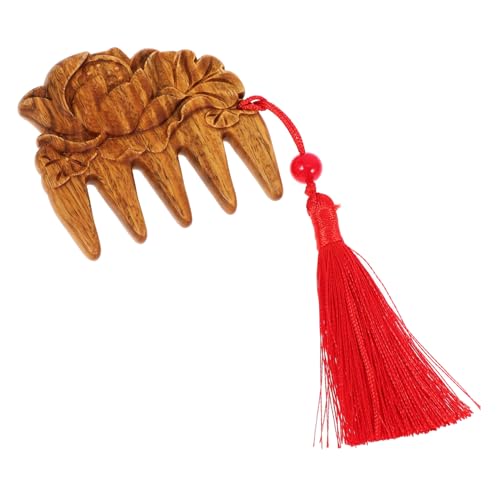DECORNIJIA Breiter Zahn Holzkamm mit Lotusblumenmuster und Quastenanhänger Tragbarer Massagekamm zur Haarentwirrung Geeignet für Männer und Frauen Handgefertigter Kleiner Holzkamm für DECORNIJIA Breiter Zahn Holzkamm mit Lotusblumenmuster und Quastenanhänger Tragbarer Massagekamm zur Haarentwirrung Geeignet für Männer und Frauen Handgefertigter Kleiner Holzkamm für von DECORNIJIA
