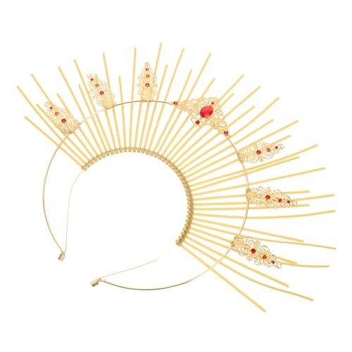 DECORNIJIA Chic Gelber Heiligenschein Haarreif Damen Kopfschmuck DIY Party Haarschmuck für Tanz und Festlichkeiten von DECORNIJIA