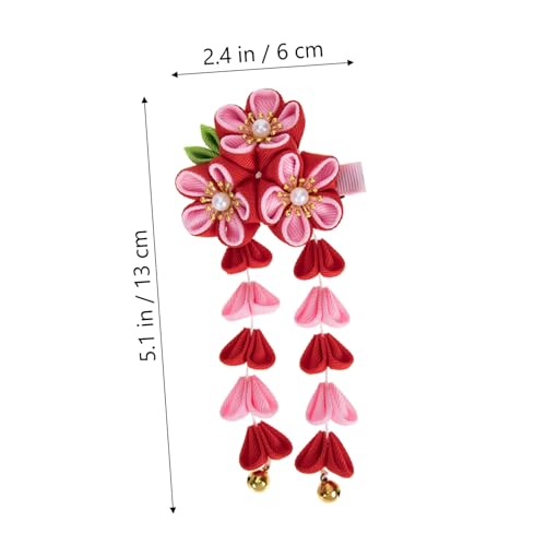 DECORNIJIA Chinesischer Haarschmuck Hanfu Stil Haarklammer mit Pflaumenblüte und Quaste Retro Haarclip für Mädchen Year Accessoire Festlich und Elegant Geeignet für Party und Alltag von DECORNIJIA