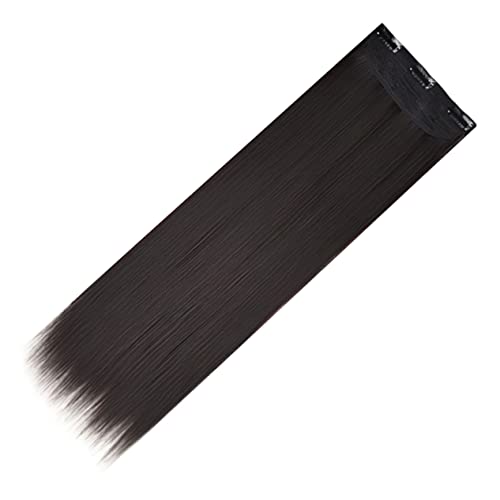DECORNIJIA Clip-in Haarverlängerungen Für Frauen Lange Gerade Synthetische Haarteile Mit Natürlichem Look Einfach Zu Tragen Für Besondere Anlässe Und Schnelle Stylings von DECORNIJIA