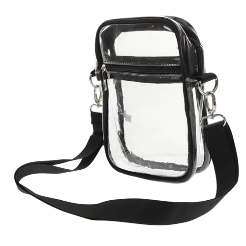 DECORNIJIA Damen Crossbody Bag Transparent PVC mit Reißverschluss Verstellbare Umhängetasche für Handy Geldbörse Kosmetik für Musikfestivals Sportveranstaltungen und Alltag von DECORNIJIA