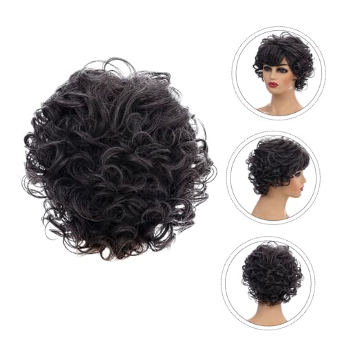 DECORNIJIA Damen Kurze Flauschige Lockige Perücke Leichtes Synthetisches Haar Natürlicher Look Alltag Party Cosplay Kostüm von DECORNIJIA