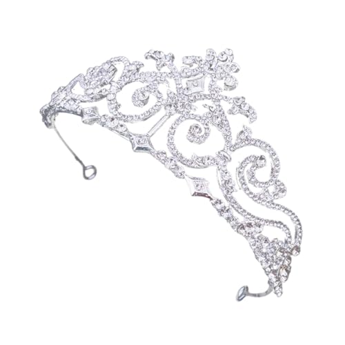 DECORNIJIA Delikate Braut Tiara mit Strasssteinen Vintage Haarschmuck für Hochzeit Party Leichtes Design Komfortabel für Damen und Mädchen Accessoire für Festliche Anlässe von DECORNIJIA