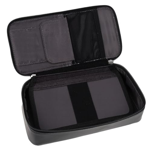 DECORNIJIA Doppeltes Federmäppchen Schwarz Originelles Stiftemäppchen mit Reißverschluss Multifunktionale Stiftetasche für Schule Büro und Studium Geeignet für Lehrer und Studenten von DECORNIJIA