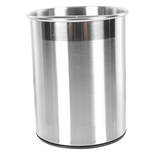 DECORNIJIA Edelstahl Drehbarer Küchenutensilien Organizer Fächer Multifunktionaler Schreibtisch und Küchenaufbewahrungseimer mit Rutschfestem Boden für Haushalt und Büro von DECORNIJIA